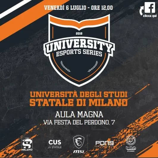 University Esports Series – Alla Statale di Milano la finalissima: gli sport digitali entrano negli atenei italiani
